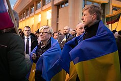 „Laisvė šviečia“ – solidarumo su Ukraina akcija Vilniuje