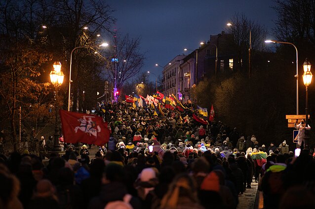 „Laisvė šviečia“ – solidarumo su Ukraina akcija Vilniuje