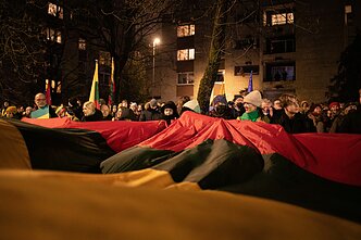 „Laisvė šviečia“ – solidarumo su Ukraina akcija Vilniuje