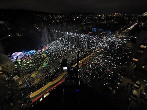 „Laisvė šviečia“ – solidarumo su Ukraina akcija Vilniuje