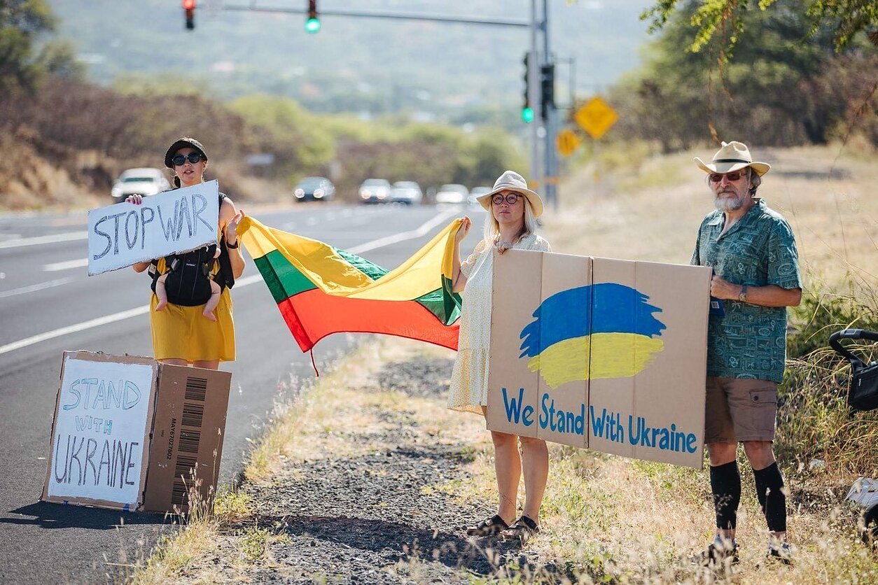Vaiva Rykštaitė protestuoja Havajuose 