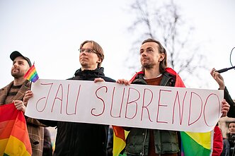 Prie Seimo – palaikymo akcija Partnerystės įstatymui