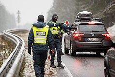 Policijos kontrolė Nemenčinės plente