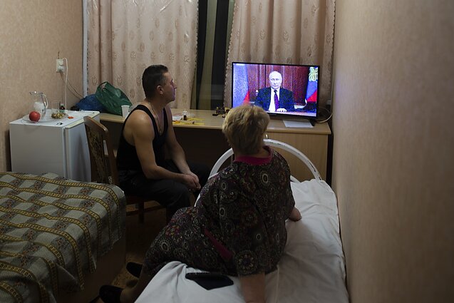 Vladimiras Putinas kalba per Rusijos televiziją