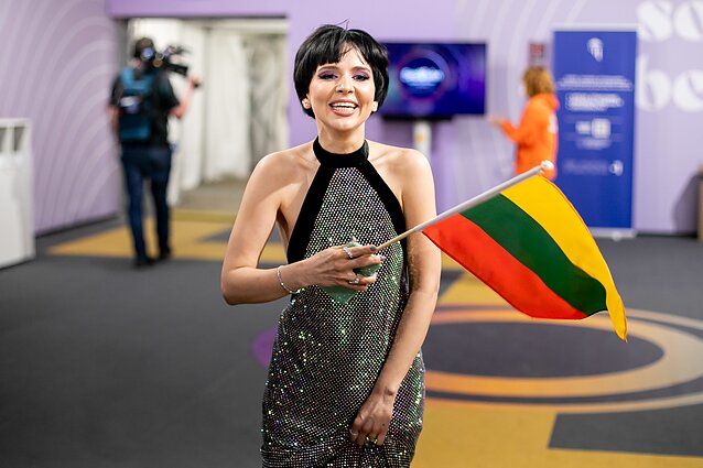 Spaudos konferencija po pirmojo „Eurovizijos“ pusfinalio, Monika Liu