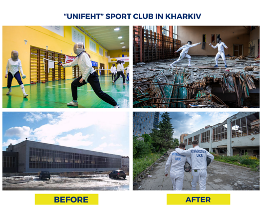 Ukrainoje per karą sugriauta sporto infrastruktūra