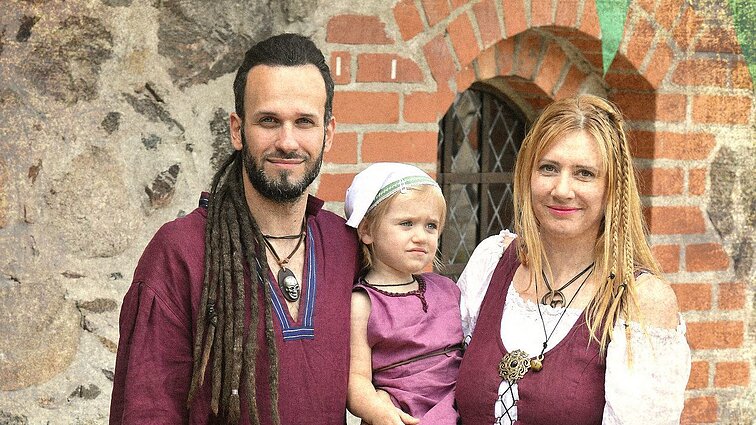 G. Balčiūnas su žmona ir dukra