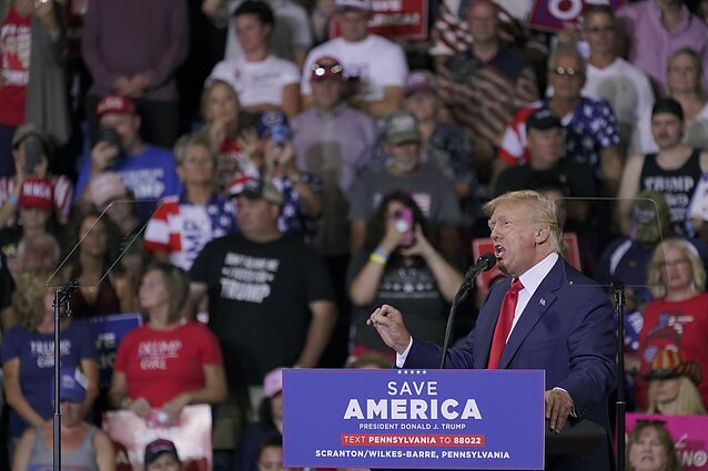Donaldas Trumpas mitinge Pensilvanijoje