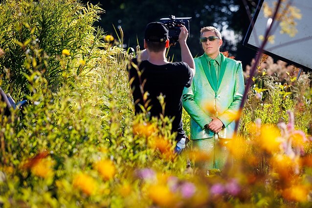 Sauliaus Prūsaičio ir Iglės klipo filmavimo akimirka