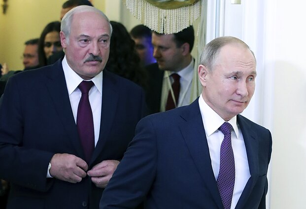 Vladimiras Putinas ir Aliaksandras Lukašenka Vladimiras Putinas ir Aliaksandras Lukašenka