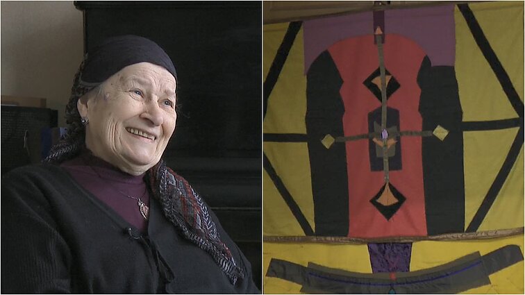 Pianistė Skripkutė-Gutauskienė atidarė tekstilės paveikslų parodą: kurti skatino vyras ir noras palikti ką nors anūkams Pianistė Skripkutė-Gutauskienė atidarė tekstilės paveikslų parodą: kurti skatino vyras ir noras palikti ką nors anūkams