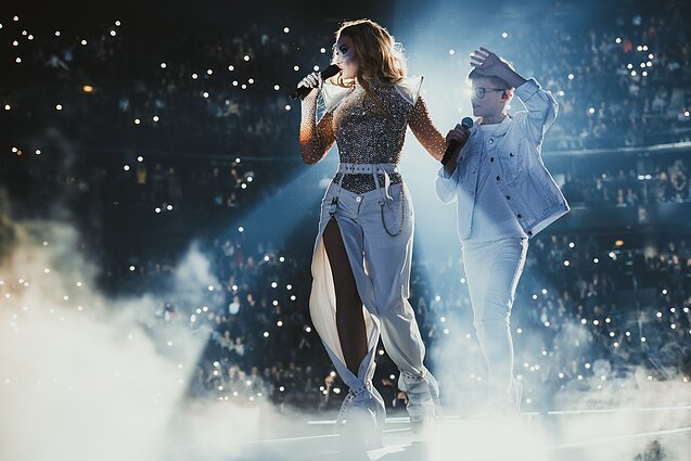 Natalija Bunkė su sūnumi Kristupu