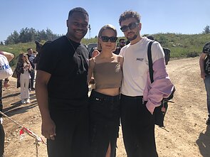 Monika Linkytė ir Ukrainos atstovai „Tvorchi“ 