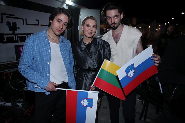 Monika Linkytė ir Slovėnijos atstovai „Joker Out“ 