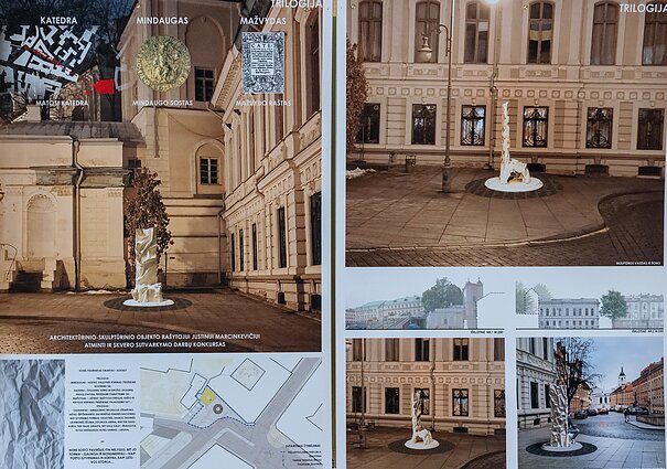 Architektūrinio-skulptūrinio objekto rašytojui Justinui Marcinkevičiui atminti ir skvero sutvarkymo darbų konkurso laimėtojai 