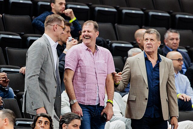 (Iš kairės į dešinę) Robertas Javtokas, Gintaras Krapikas ir Antanas Sireika