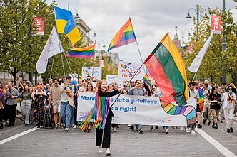 Gedimino prospekte – eitynės „Vilnius Pride“ 2023