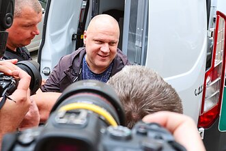 Danijoje sulaikytas Algimantas Ulvidas atvežtas į teismą Kaune