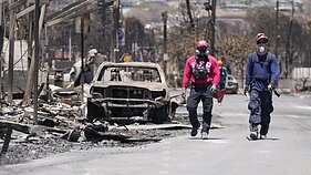 Gaisro padariniai Lahainoje, Maui saloje, Havajuose