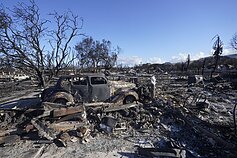 Gaisro padariniai Lahainoje, Maui saloje, Havajuose