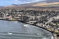 Gaisro padariniai Lahainoje, Maui saloje, Havajuose