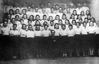 Vilniaus getas. Hebrajų choras Vilniaus gete Vilniaus getas. Hebrajų choras Vilniaus gete