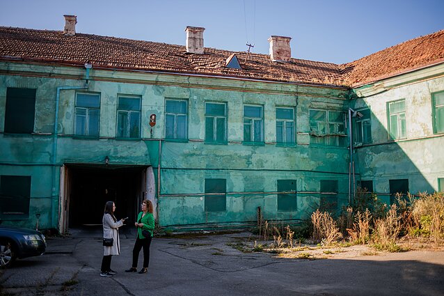 Buvusi Vilniaus geto teritorija, bibliotekos pastato kiemas Buvusi Vilniaus geto teritorija, bibliotekos pastato kiemas