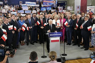 Jarosławas Kaczyńskis rinkimų renginiuose