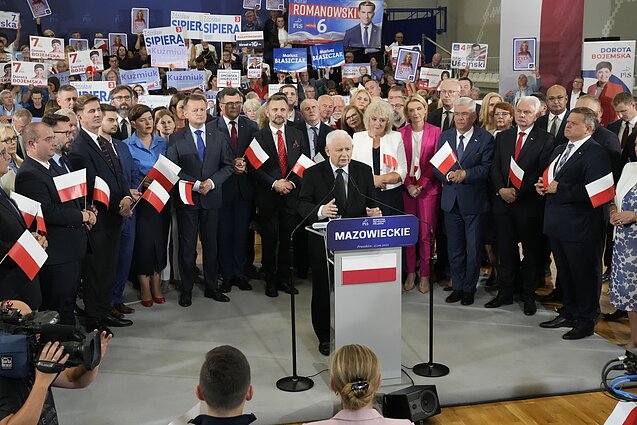 Jarosławas Kaczyńskis rinkimų renginiuose