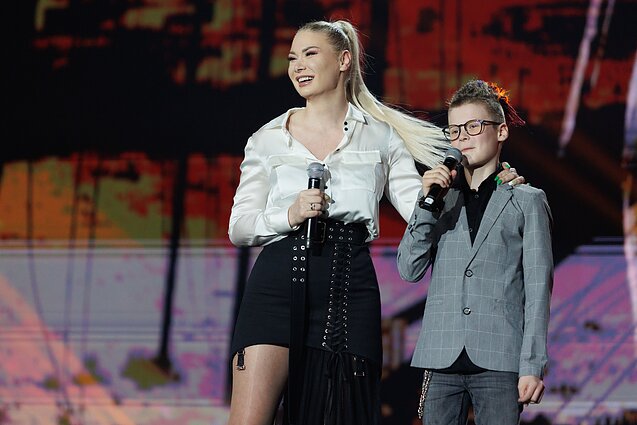 Natalija Bunkė su sūnumi Kristupu (2022 m.)