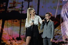 Natalija Bunkė su sūnumi Kristupu (2022 m.)