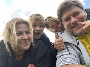 Merūnas Vitulskis su šeima