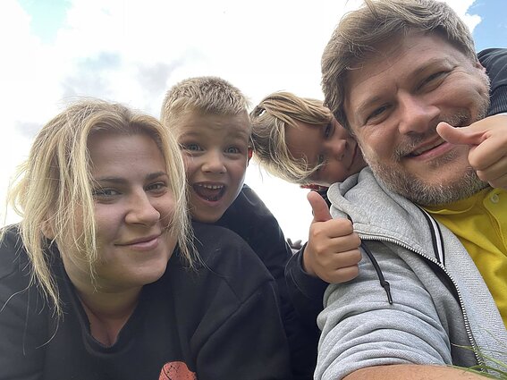 Merūnas Vitulskis su šeima