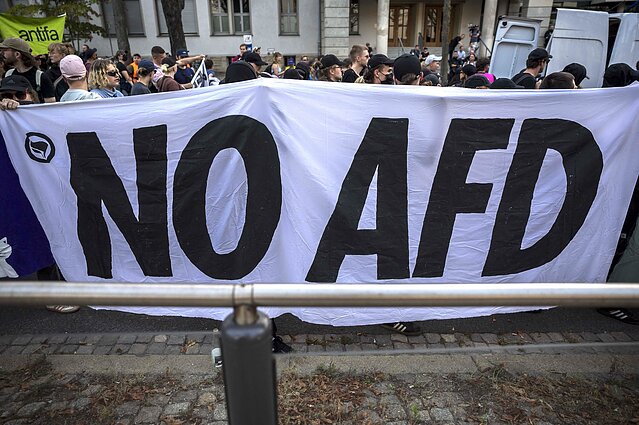 Protestai prieš partiją „Alternatyva Vokietijai“