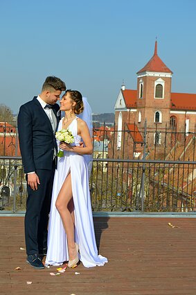 Ieva Dūdaitė su vyru Marijonu