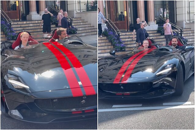 Automobilyje - I. Trinkūnaitė ir V. Germanas 