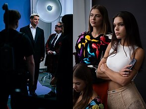 Jovani ir Atlantos klipo filmavimo akimirka