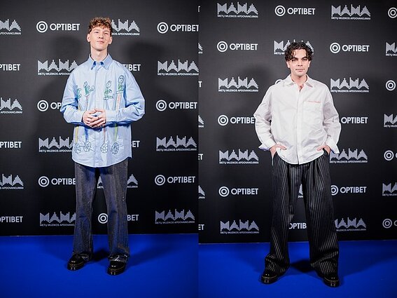 M.A.M.A. nominantų paskelbimo ceremonijos akimirka - Silvester Belt ir Rokas Yan