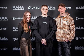 M.A.M.A. nominantų paskelbimo ceremonijos akimirka - atlikėjas RPTLE su komanda