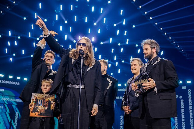 M.A.M.A. ceremonijos akimirka - Metų roko grupė „Abudu“