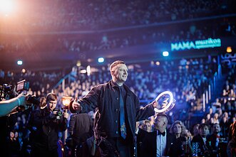 M.A.M.A. apdovanojimų ceremonijos akimirka - grupės „Despotin Fam“ narys Vaiperis 