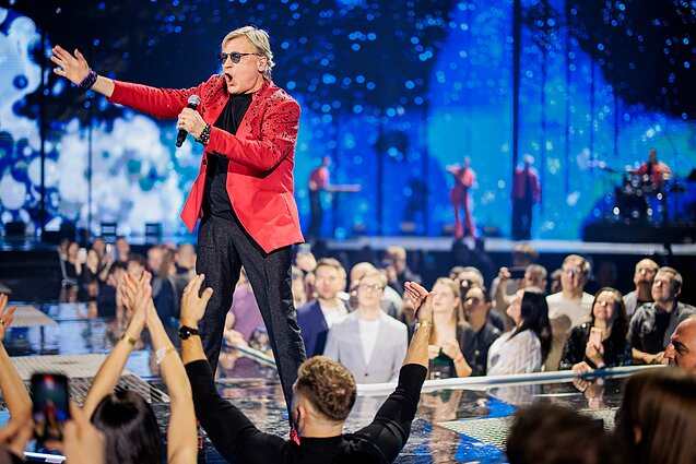 M.A.M.A. apdovanojimų ceremonijos akimirka - scenoje Žilvinas Žvagulis