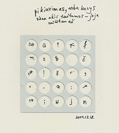 Gytis Norvilas. „Kalbos pikiavimas“, paišas, 2024.