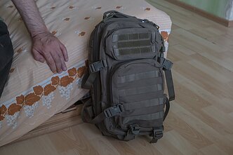 Tomo kuprinė, atsiųsta iš Ukrainos.