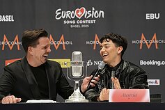 „Eurovizijos“ nugalėtojo Johanneso Pietscho, arba JJ, spaudos konferencija