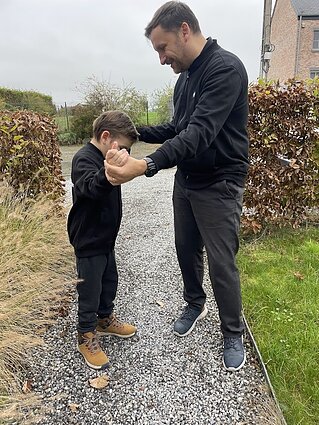 Jonas su tėčiu Mindaugu