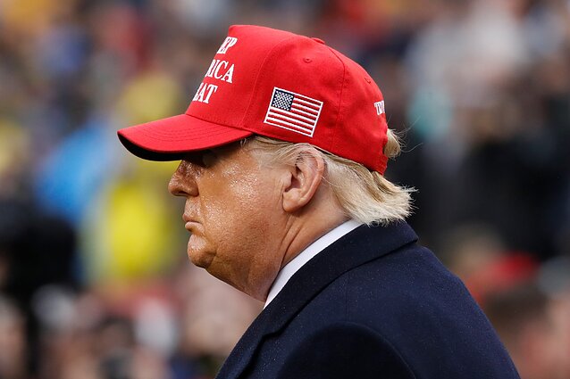 Donaldas Trumpas su MAGA kepure. Asociatyvi nuotr. Donaldas Trumpas su MAGA kepure. Asociatyvi nuotr.