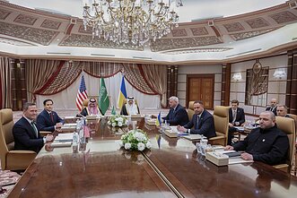 JAV ir Ukrainos derybos Džidoje, Saudo Arabijoje, kovo 11 d.