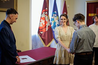 Eglė ir Karolina sumainė žiedus