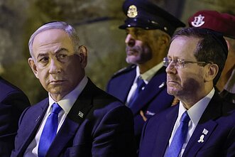 Benjaminas Netanyahu ir Isaacas Herzogas